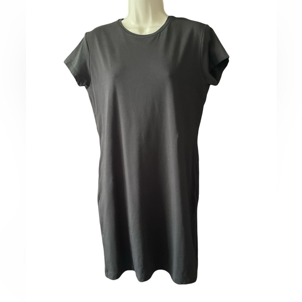 ATM Anthony Thomas Melillo Women's Black Crewneck T-Shirt Dress Size XL